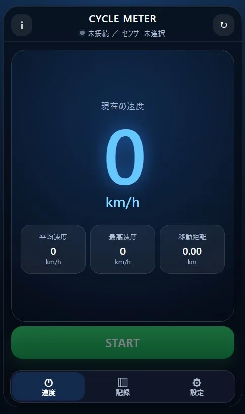 CYCLE METERの画面イメージ